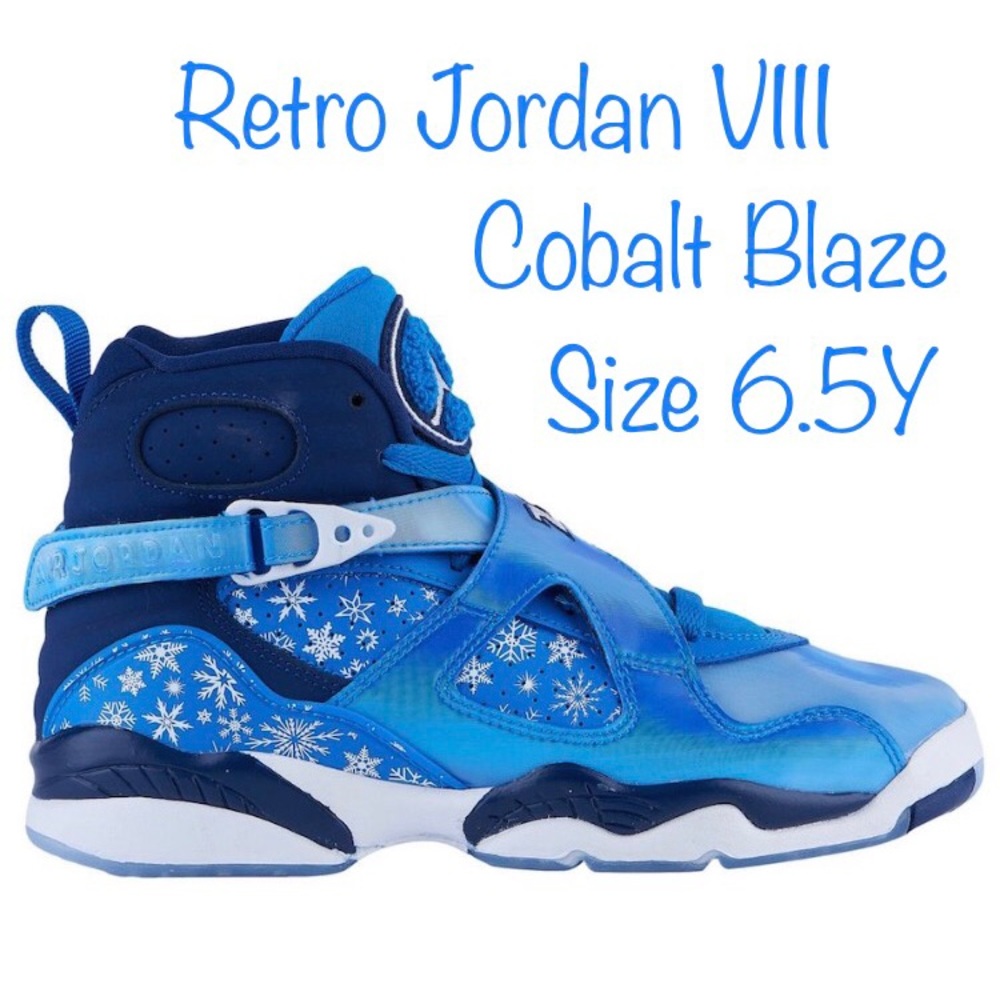 ❄️Colbalt Blaze Retro Jordan 8’s size 6.5Y❄️